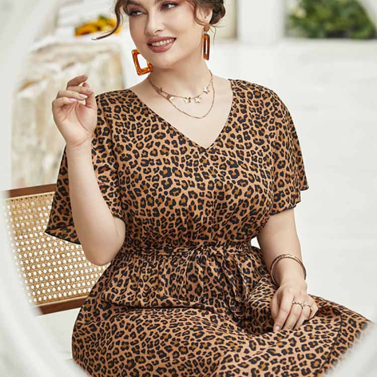 Plus Size Printed Pullover Office Maxi Dress Middle East Women Dress Women