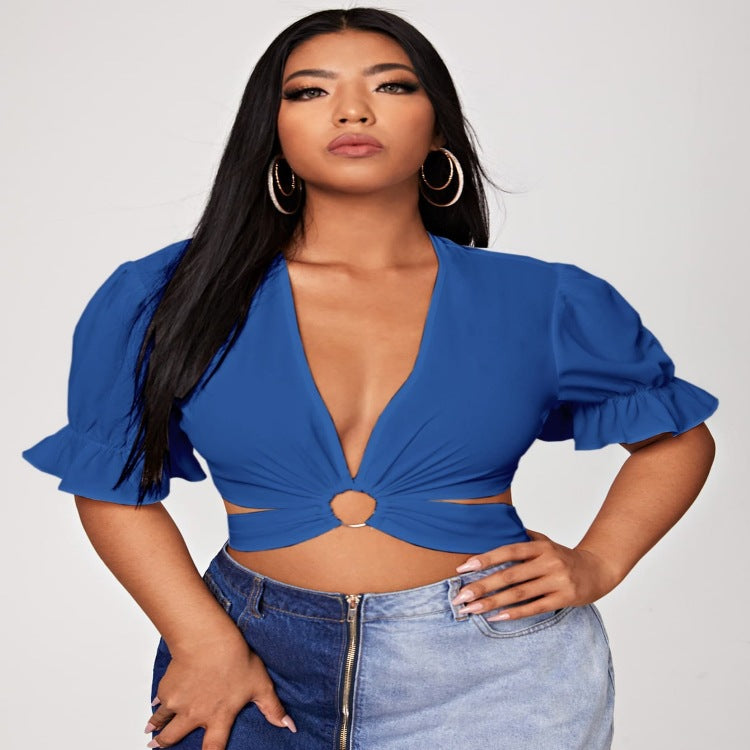 Plus Size Summer plus Size Sexy Shirt Top Sexy Top Women
