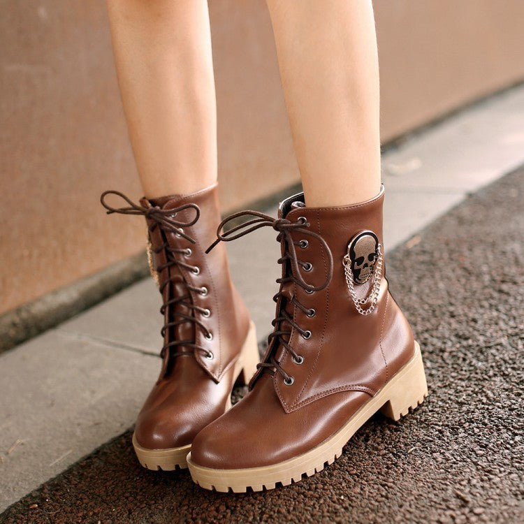 Women's Martin Skull boots