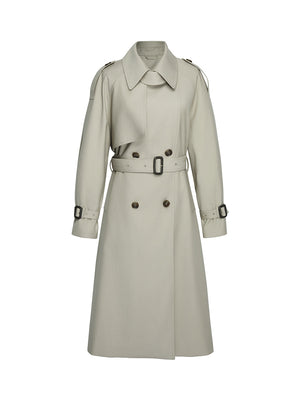 Classic Non Ironing Anti Wrinkle British Casual Extended Trench Coat Women