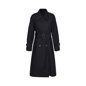 Classic Non Ironing Anti Wrinkle British Casual Extended Trench Coat Women