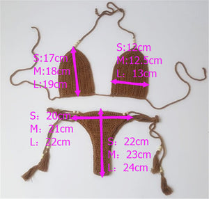 Hollow Mesh Lace-up Swimwear