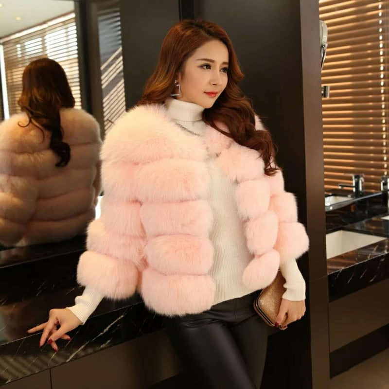 Women's Chaquetas Mujer Winter FAUX Fur Coat