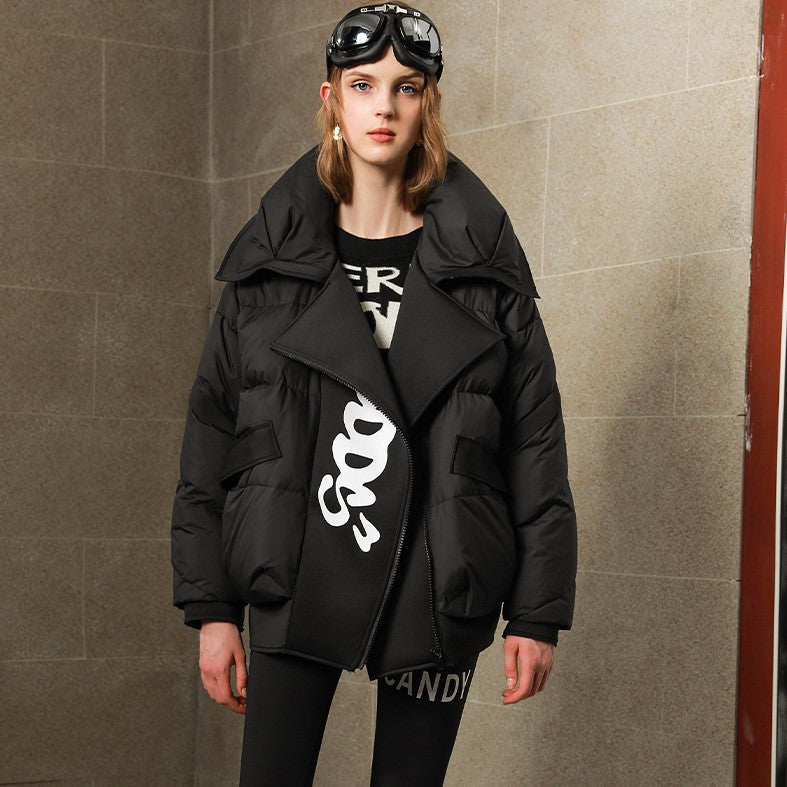 Women's Loose White Duck Down Fashion  Jacket