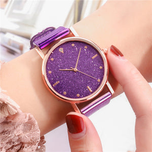 Glittered Silicone Mesh Watch