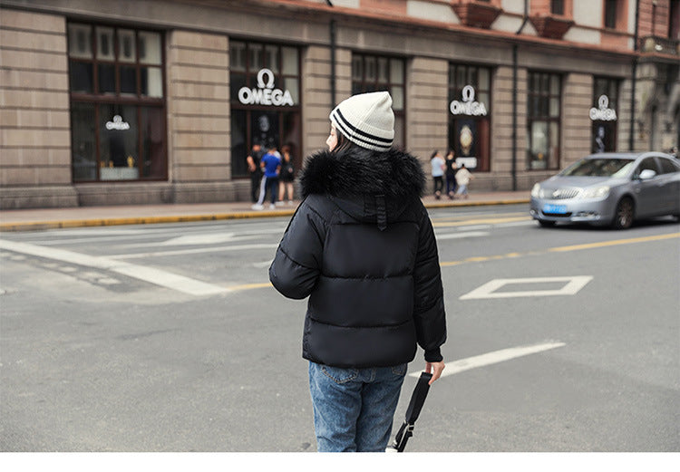 Faux Fur Hooded Thick Padded Women's Jacket