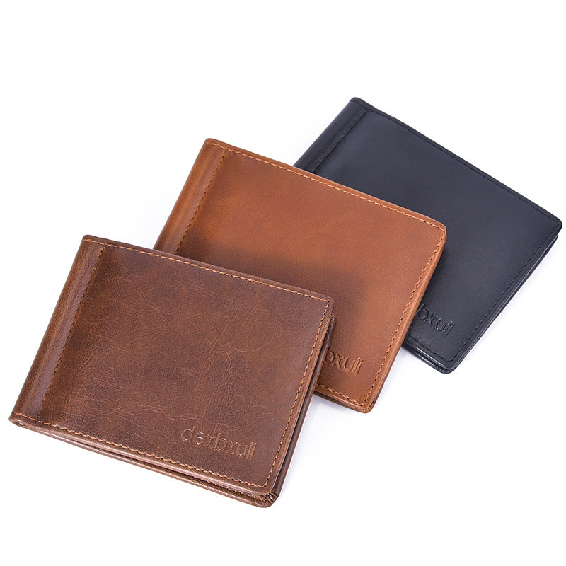 Mens Simple Vintage Mini Wallet