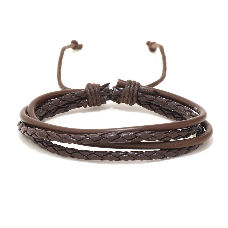 Men's Casual Multi-layer Leather Bracelet