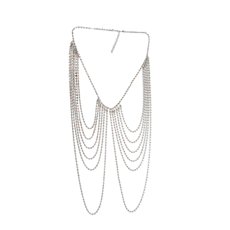 Fashion Multi Layered Fringe Diamond Body Chain