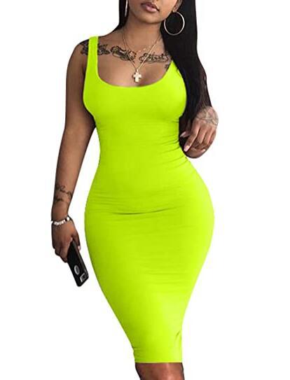 Womens Sexy Bodycon Tank Sleeveless Dress