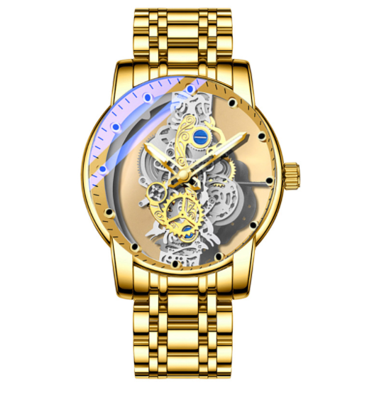 Luxury Gold Automatic Quartz Vintage Men's Watch