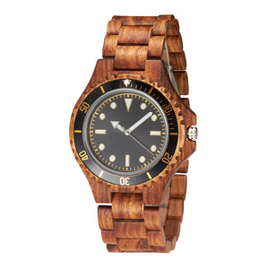 Men's Solid Wood Set Business Quartz Watch