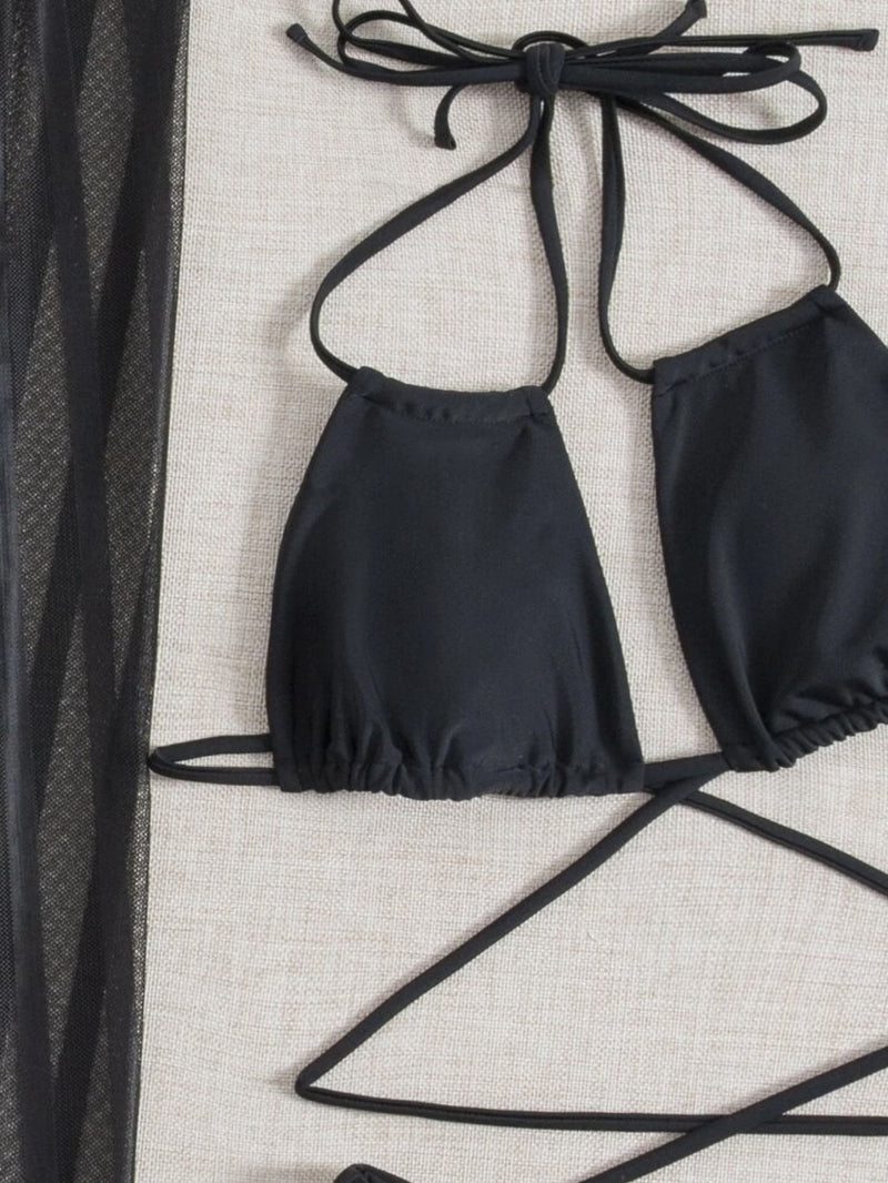 Fringed Three-piece Swimsuit