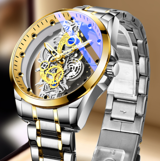Luxury Gold Automatic Quartz Vintage Men's Watch