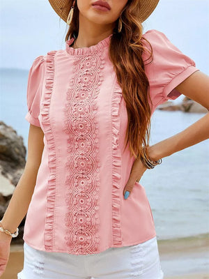 Women Clothing Casual Popular Shirt Women Lace Women Top