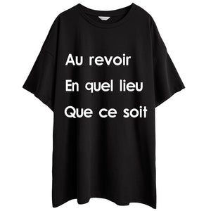 Cotton T Shirt Loose Casual Letter Graphic Print Pullover Top Boyfriend Fitness Yoga Sportswear