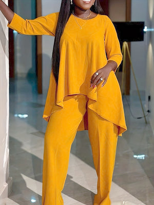 Plus Size Long Sleeve Two Piece Set