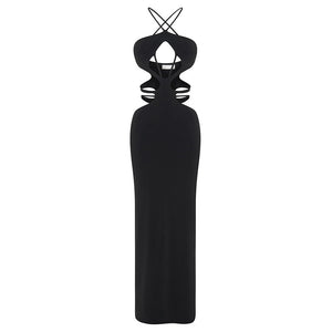 Sexy Slim Fit Dress Hollow Out Cutout Niche Dress Maxi Dress