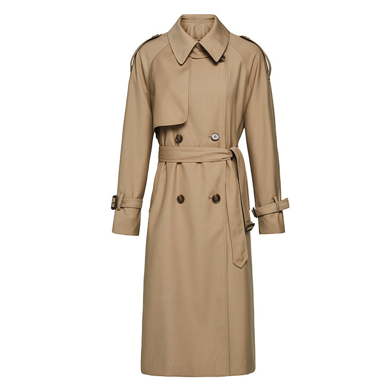 Classic Non Ironing Anti Wrinkle British Casual Extended Trench Coat Women