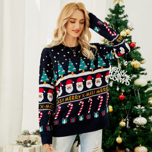 Autumn Winter Sweater Women Christmas Tree Sweater Pullover Ice Thick Sweater