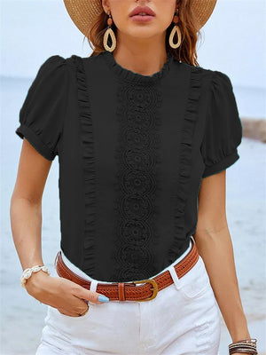 Women Clothing Casual Popular Shirt Women Lace Women Top