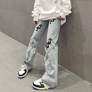 Niche Jeans Women High Waist Thin Looking Loose Straight Wide Leg Pants Women Casual Pants