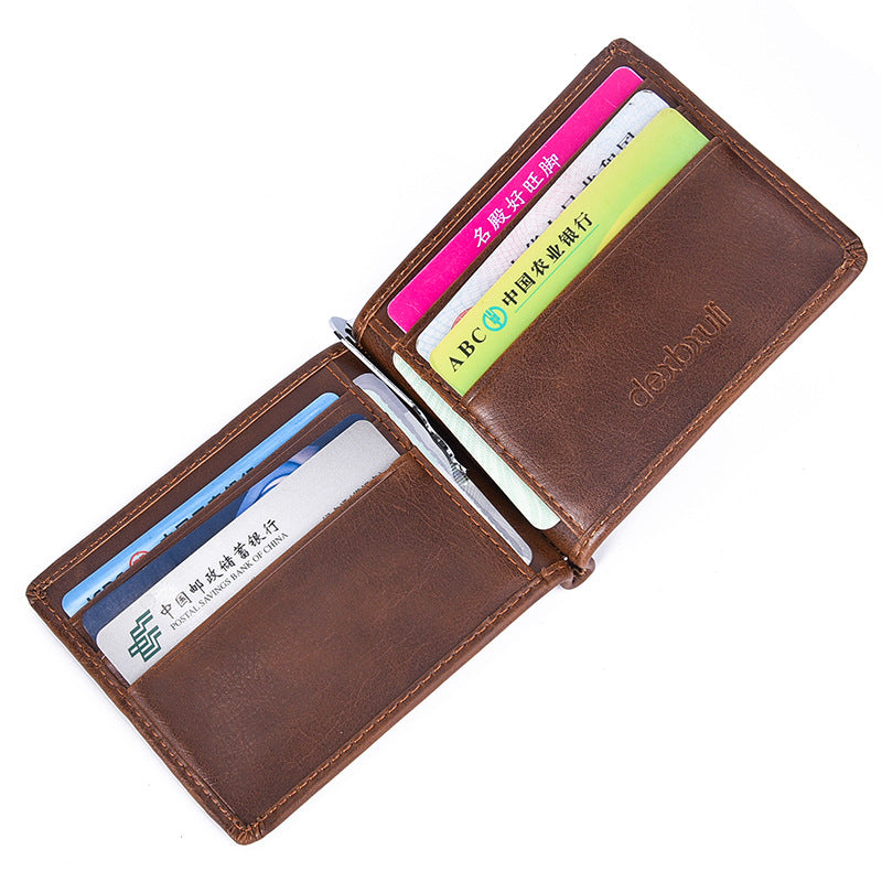 Mens Simple Vintage Mini Wallet