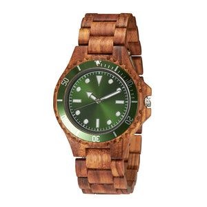 Men's Solid Wood Set Business Quartz Watch