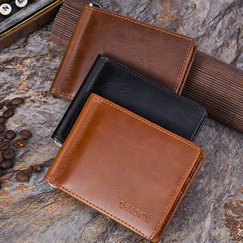 Mens Simple Vintage Mini Wallet