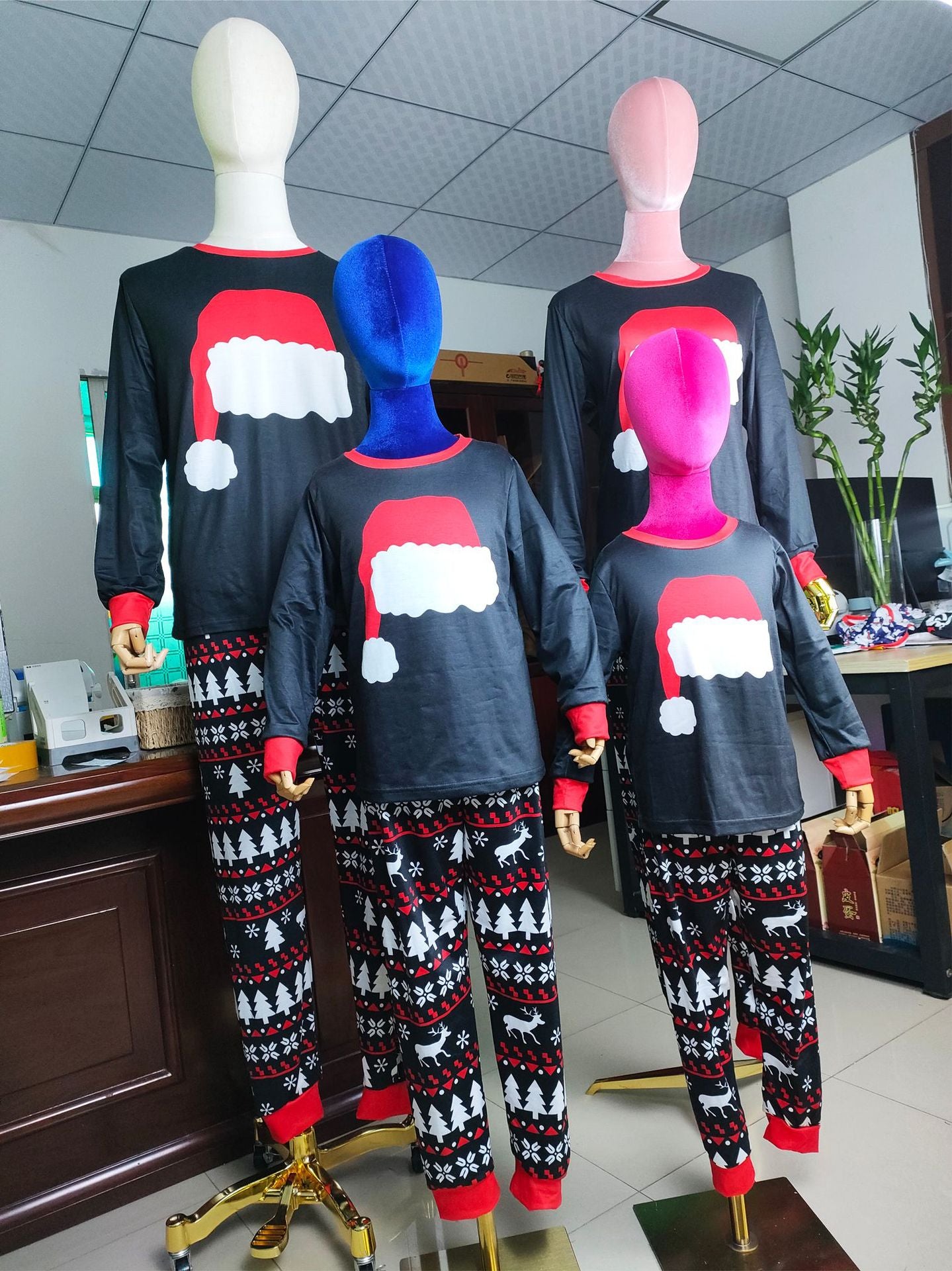 New Winter Family Christmas Pajamas Set Home Wear