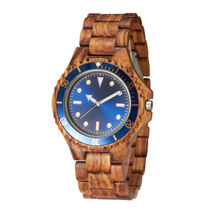 Men's Solid Wood Set Business Quartz Watch