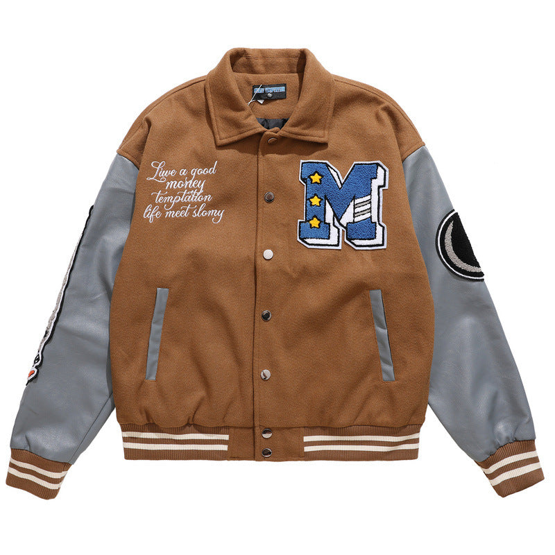 Money mob Cartoon Basketball Varsity Jacket