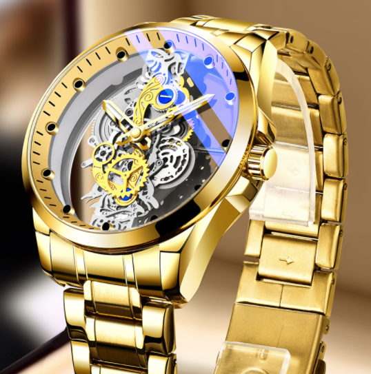 Luxury Gold Automatic Quartz Vintage Men's Watch