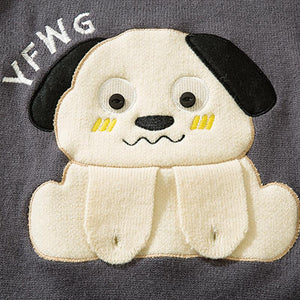 Dog Print Sweater Loose Pullover Winter Tops Autumn Fashion Streetwear O-Neck Long Sleeve