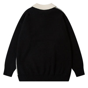 Vintage Sweater Top Autumn Loose All-Match Pullover Winter High Quality Casual Fashion