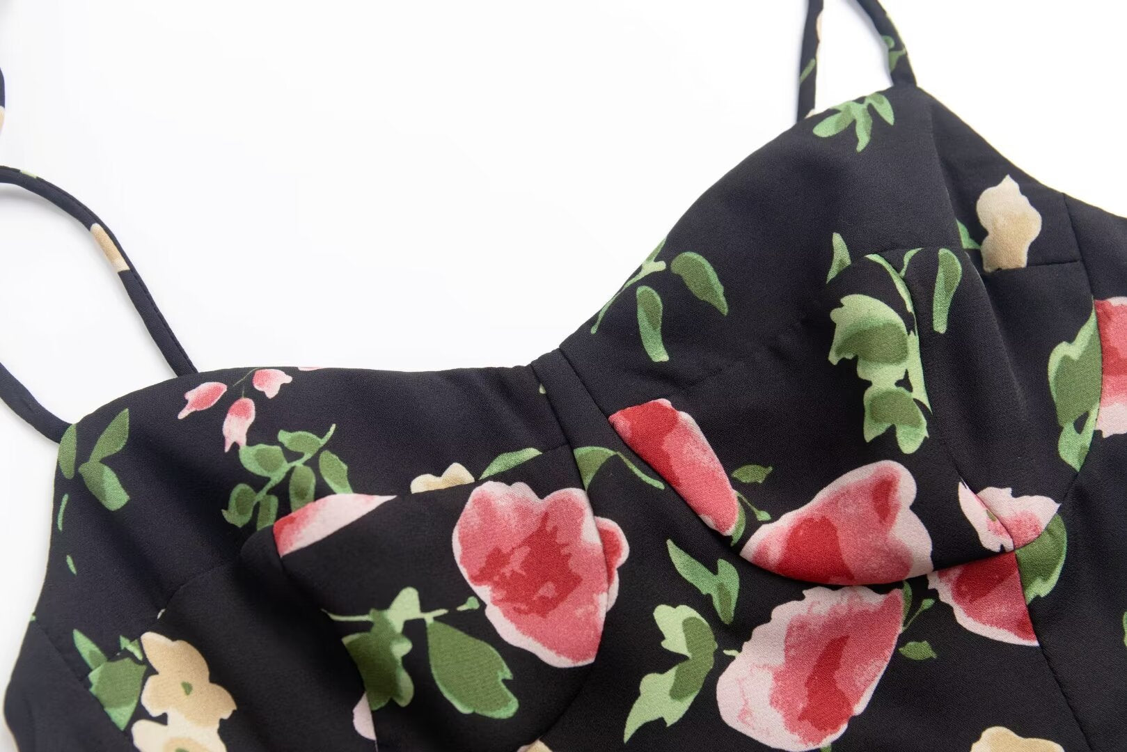 Women Clothing Spring Print Sleeveless V Neck Maxi Dress