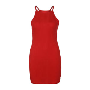 Spring Sexy Rib Small Sling Dress