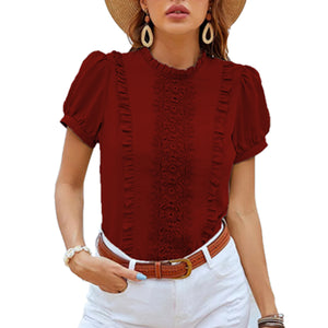 Women Clothing Casual Popular Shirt Women Lace Women Top