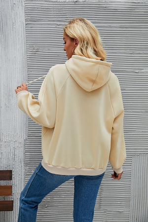 Autumn Winter Hoodie Casual Hooded Solid Color Hoodie Women