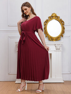 Plus Size Women Clothing Office Loose Middle East Women Clothes Pleated Dress Women