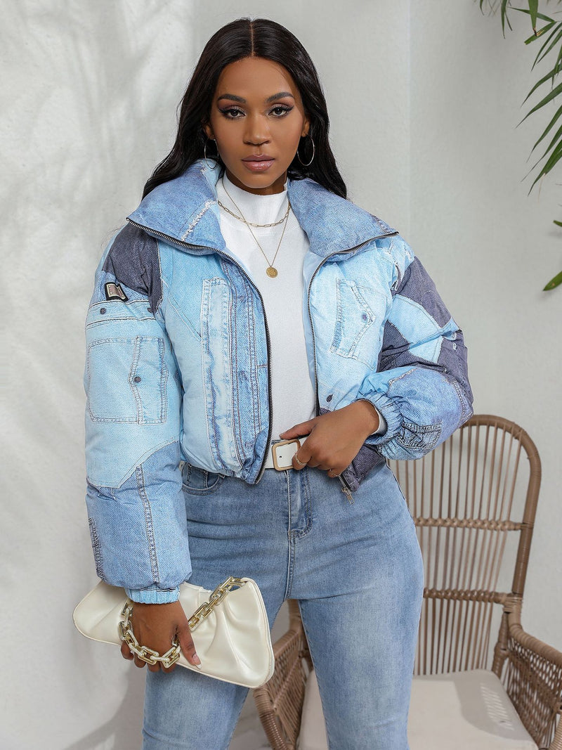 Women's Denim Printing Cotton Jacket