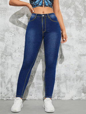 Women Clothing Slim Fit Women Jeans High Waist Slim Fit Pencil Trousers